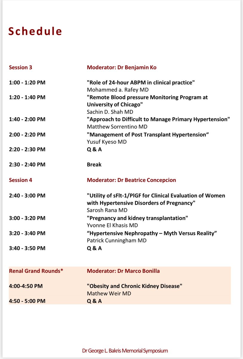 <a href="/RafeyNephro/">Mohammed A. Rafey</a> This looks like a great program 

Free to register, what else do you need? 

Link: 6thannualrenalresearchret.rsvpify.com/?securityToken…