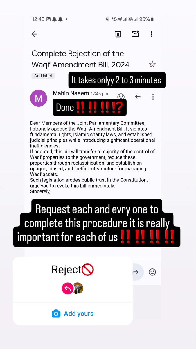 maahisious's tweet photo. #rejectwaqfamendmentbill 
#reject #WaqfAmendmentAct2024 https://t.co/hNJqPigPJR