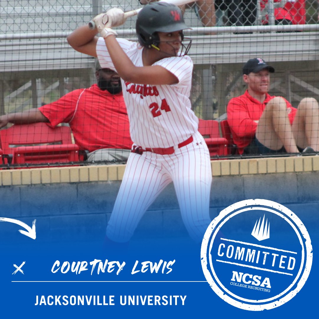 Congrats to CF  <a href="/CLewis2025/">Courtney Lewis</a>   who committed to Jacksonville U.    #NCSAcommit  <a href="/NCSA_Softball/">NCSA Softball</a>