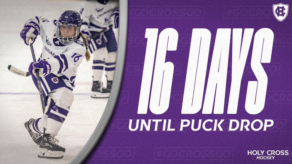 HCrossWHockey's tweet photo. 1️⃣6️⃣ more days until we hit the ice!

#GoCrossGo | @GoHolyCross | @hockey_east https://t.co/3LDOHKZcTj