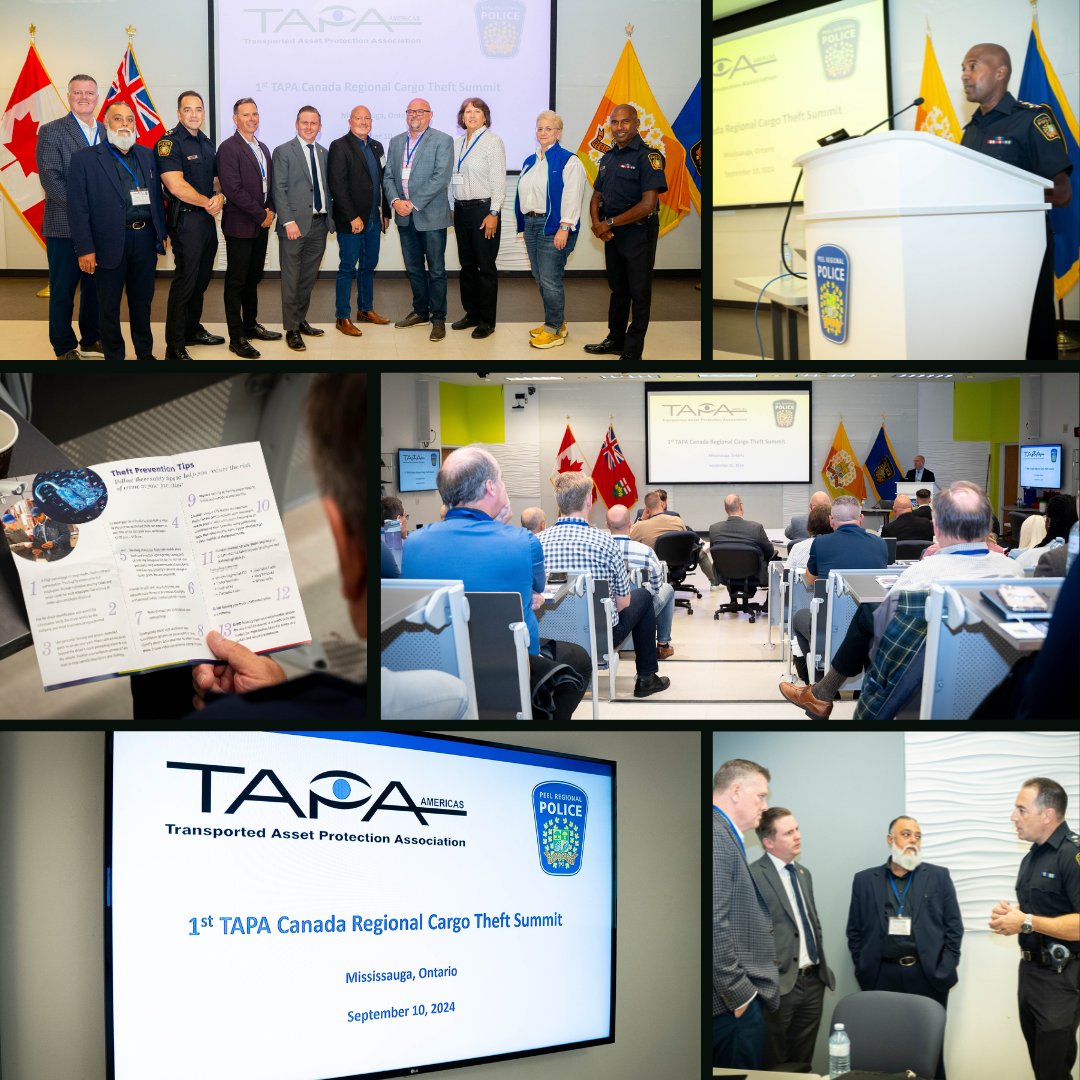 Today, Transported Asset Protection Association Americas hosted the 1st TAPA Canada Meeting in partnership with #PRP. Peel Region ranks 3rd in North America for cargo theft. Over the years, PRP #CommercialAutoCrimeBureau has participated in multiple summits to address cargo theft