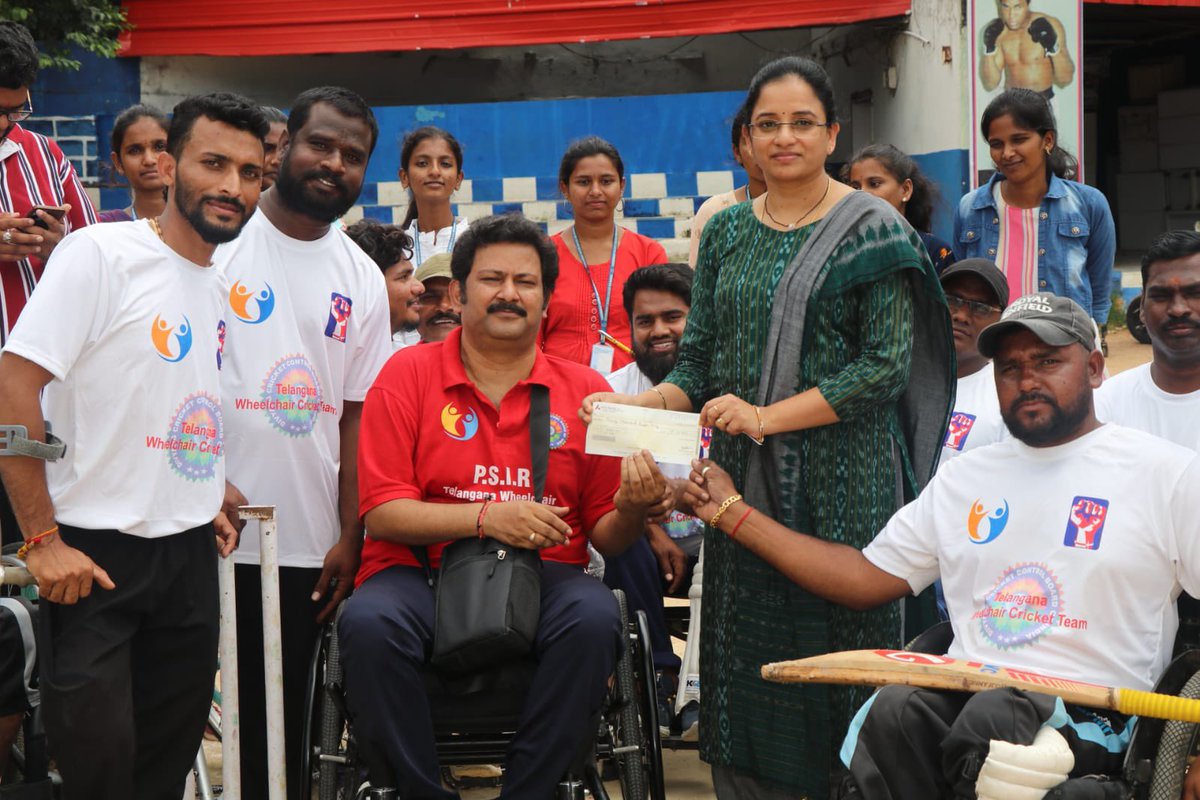 AntaraFound's tweet photo. Antara Foundation is proud to sponsor ₹20,000 to the Telangana Wheelchair Cricket players. Supporting these talented athletes and promoting inclusivity in sports. https://t.co/IjkTNkj7Ve