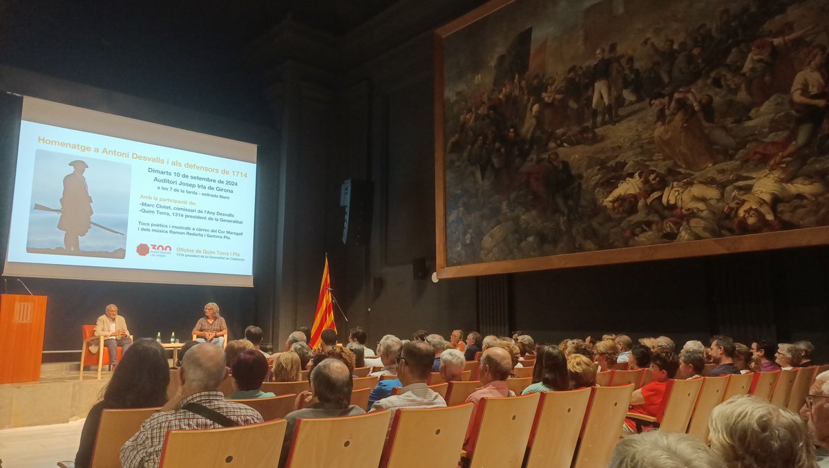 Avui som a #Girona a  l'acte d'homenatge a Antoni Desvalls i als defensors de 1714, organitzat per l'oficina de <a href="/QuimTorraiPla/">Quim Torra i Pla</a> amb la participació de <a href="/MarcNyf/">Marc Clotet</a>, comissari de #anyDesvalls #Diada2024