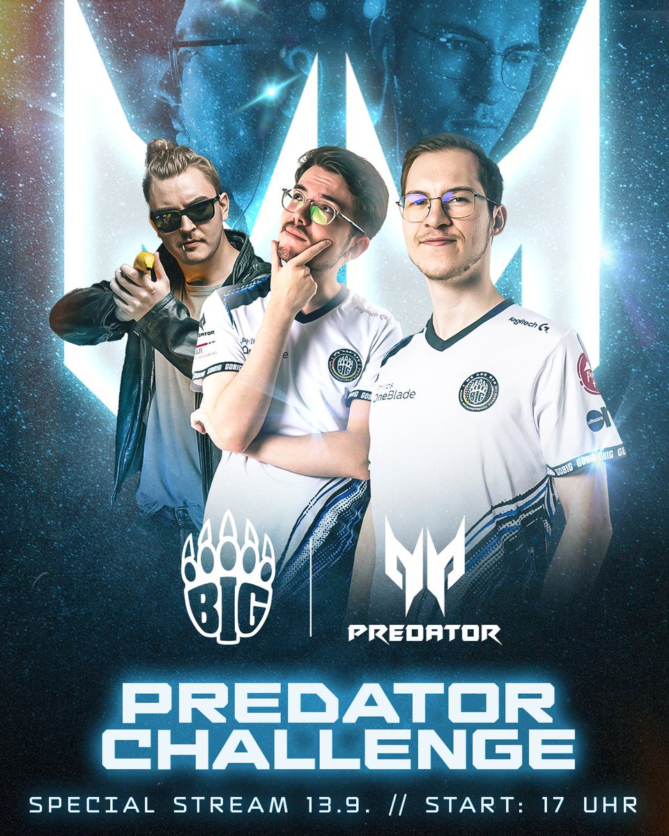 BIG (@bigclangg) on Twitter photo ᵂᴱᴿᴮᵁᴺᴳ
Seht zu wie <a href="/BIGmassaTM/">BIG Massa</a> und <a href="/GranaDyy/">BIG GranaDy</a> sich der <a href="/PredatorGaming/">Predator Gaming</a> Challenge stellen 🔥
Je besser die beiden mit den neuen Acer Predator Produkten der #IFA2024 performen, desto mehr könnt ihr gewinnen!
Wie die beiden sich schlagen, erfahrt ihr diesen Freitag um 17 ᵂᴱᴿᴮᵁᴺᴳ
Seht zu wie <a href="/BIGmassaTM/">BIG Massa</a> und <a href="/GranaDyy/">BIG GranaDy</a> sich der <a href="/PredatorGaming/">Predator Gaming</a> Challenge stellen 🔥
Je besser die beiden mit den neuen Acer Predator Produkten der #IFA2024 performen, desto mehr könnt ihr gewinnen!
Wie die beiden sich schlagen, erfahrt ihr diesen Freitag um 17