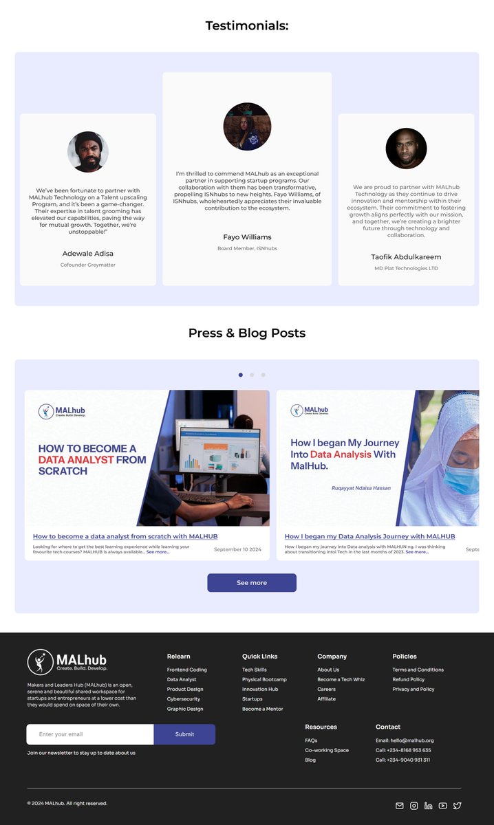 cleanways01's tweet photo. My Day 5 of #MALhub7DaysOfDesign, Simple Minimalistic website for a Tech Insitute. @malhubng Would you consider having this as your official website? https://t.co/gBMPmX1iNV