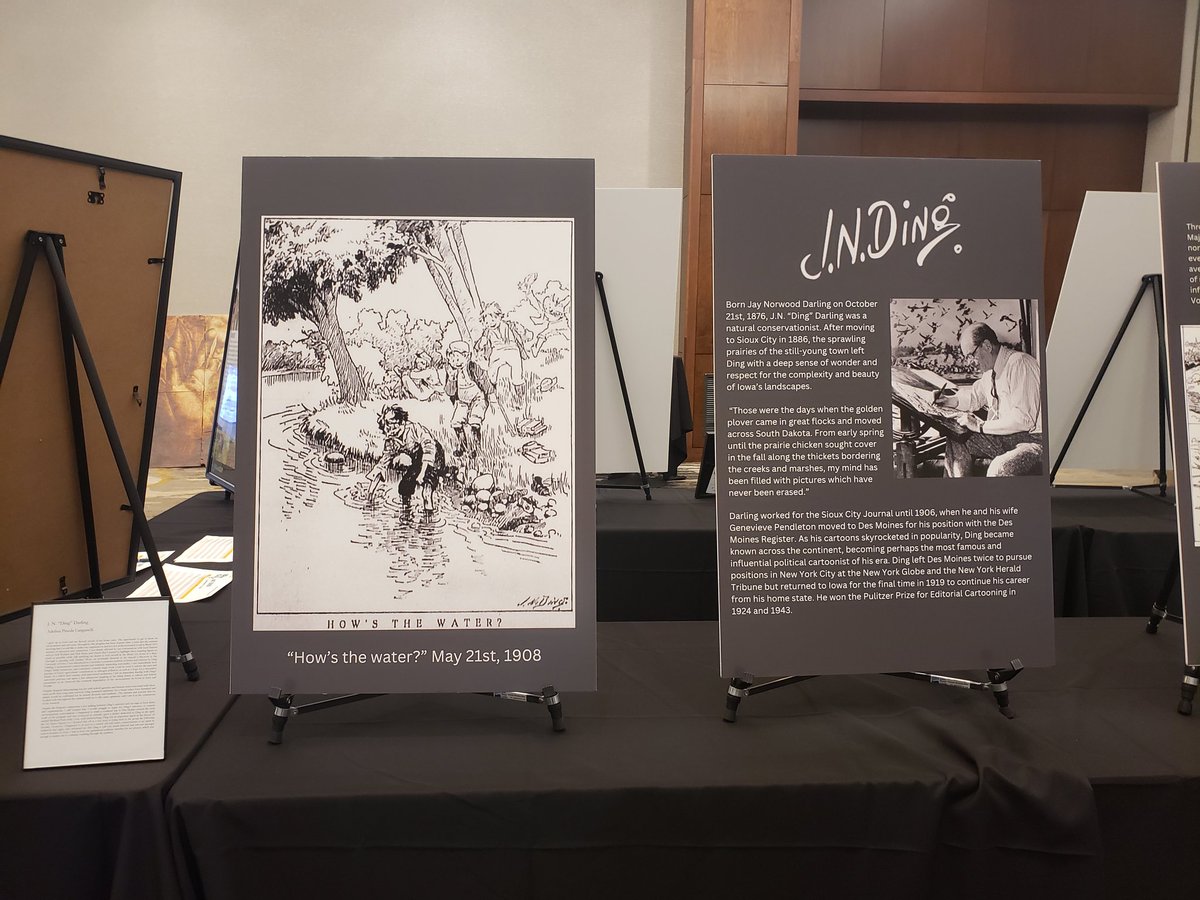 Be sure to check out the Blue-Green Action Platform (BlueGAP) displays during breaks at the Iowa Water Conference. They include this project about J.N. "Ding" Darling, a natural conservationist. <a href="/uiowa/">University of Iowa</a>