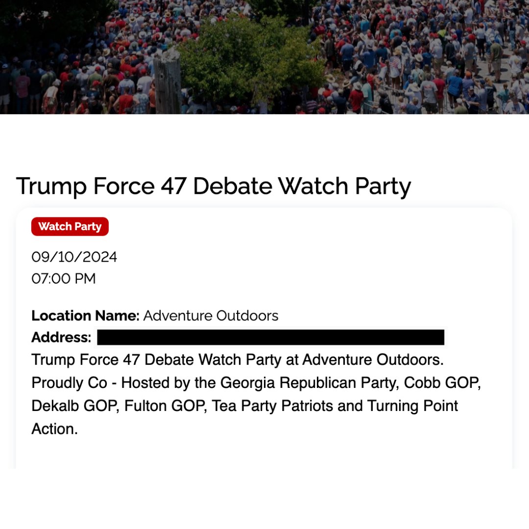MomsDemand's tweet image. While Georgians continue to mourn the students and educators who were shot and killed at Apalachee High School last week, the RNC is hosting a #Debate2024 watch party at the nation’s largest gun store tonight—less than 50 miles from Apalachee High School.

INSENSITIVE. GROSS.…