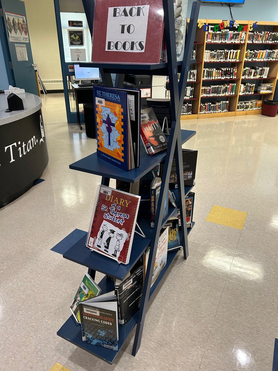 TheresaCommons's tweet photo. Hello Titans! Welcome back to your Learning Commons.  We have had lots of great questions these first 5 days.  Some see us with your questions, book &amp; tech needs.  Mrs. Brown &amp; Ms. Barrett are happy to see all of you! 📖💻❓@alcdsb @StTSecondary https://t.co/2P9VRQr7B0