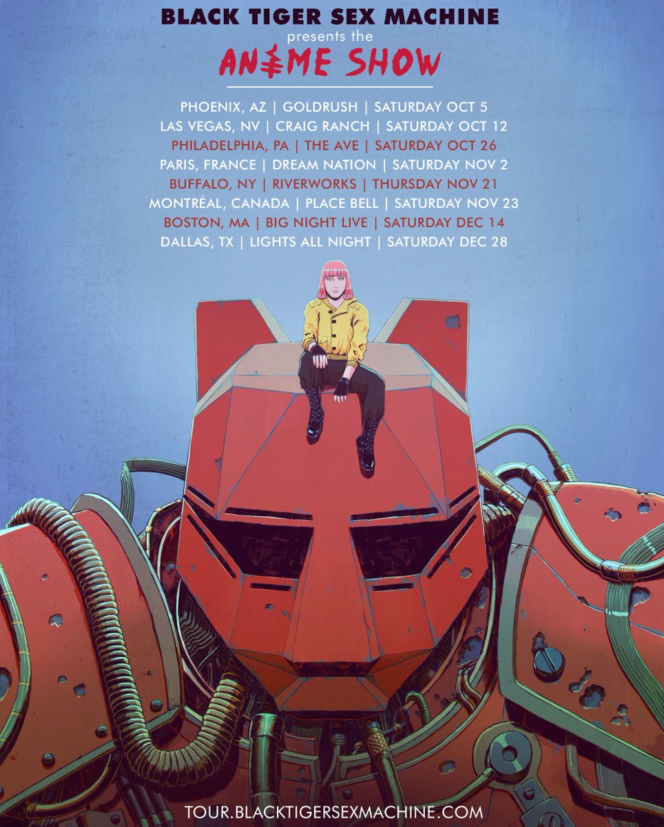 These upcoming tour dates will be your LAST chance to catch the Anime Show! We just added 3 new stops in Philly, Buffalo and Boston! Presale tix for all 3 shows go live tomorrow (Wednesday Sept 11) from 10AM to 10PM with code BTSMCHURCH. Official on sale goes live this Thursday
