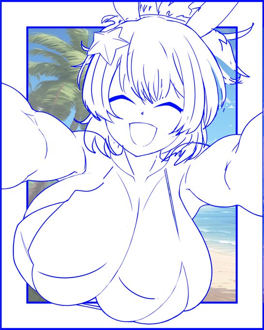 久々にウマ描いてます 