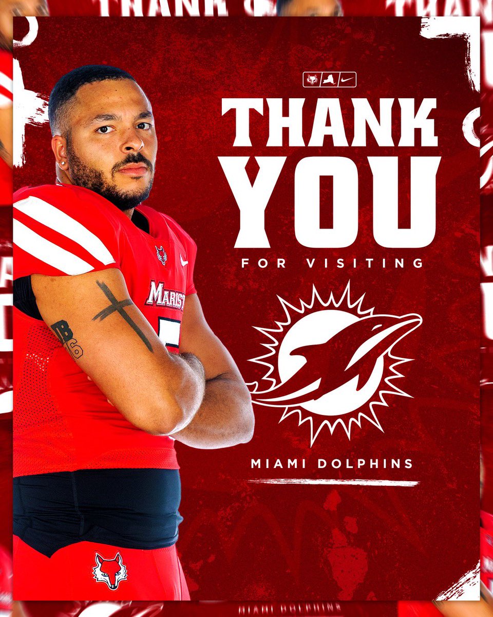 Thank you for coming to practice today <a href="/MiamiDolphins/">Miami Dolphins</a>! 
#FoxholeGuys #LetsGoMarist