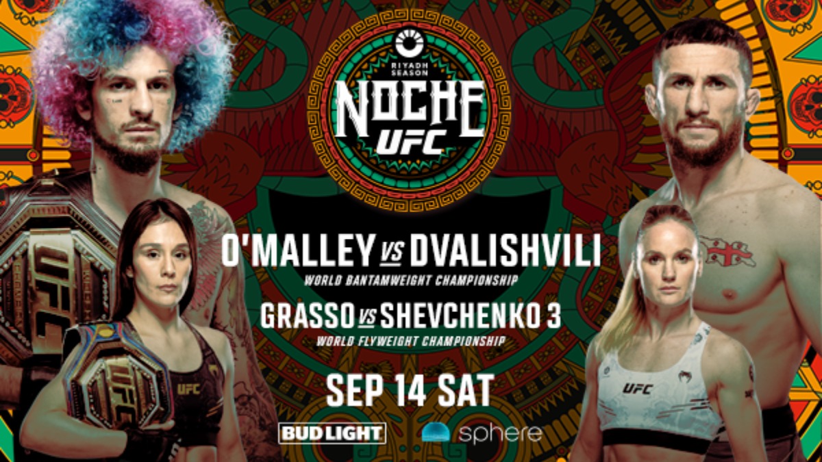 UFCStrike's tweet photo. 🎉GIVEAWAY🎉

⭐️#RiyadhSeason #NocheUFC goes down this weekend

💰To celebrate, we're giving away a Riyadh Season Noche UFC PPV code!

⬇️To enter:

✅Follow @UFCStrike
✅Retweet this post
✅Comment your predictions for this weekend’s main & co-main events

⏲️Giveaway ends 9/12