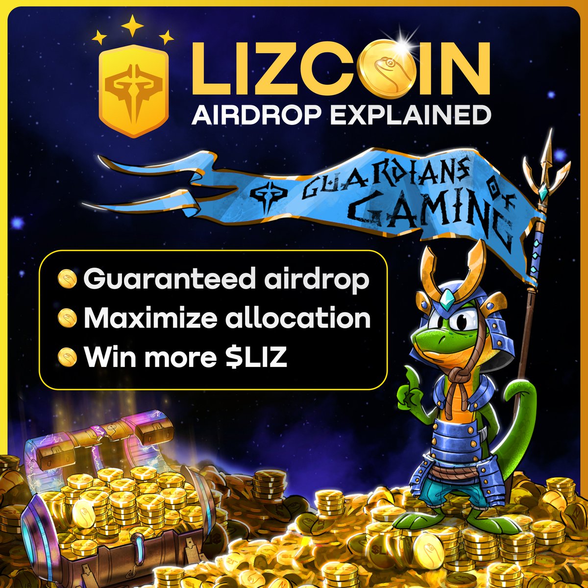 How to get a guaranteed Lizcoin ($LIZ) airdrop 🪂
​
We launched our Lizard Lounge app along with our airdrop campaign. Let's clear up some questions and give you tips to maximize your Lizcoin allocation! 🪙

1⃣ Holding Ethlizards Genesis/Venture NFT(s) 🦎
Holders of these