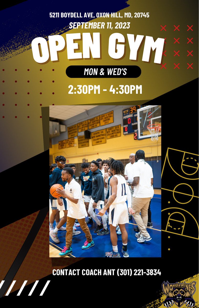 🚨 FALL OPEN GYM SCHEDULE 🚨