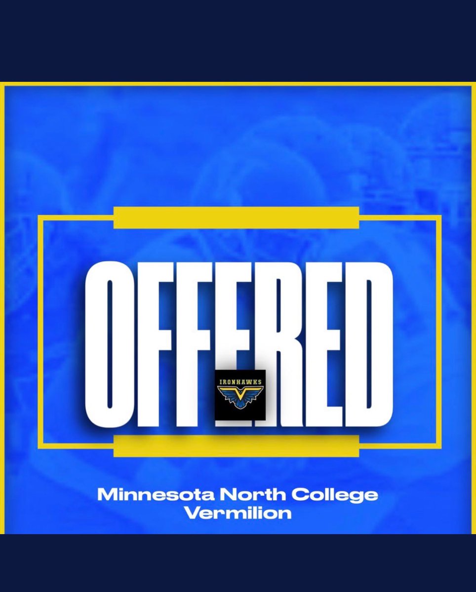 Extremely grateful to receive an official offer to attend and play football at Minnesota North College Vermillion! A huge thank you to <a href="/coachbusby22/">Coach Busby</a> and the entire staff for believing in me and giving me this incredible opportunity. Excited for what's ahead! <a href="/1CoachCollins/">Matthew Collins</a>