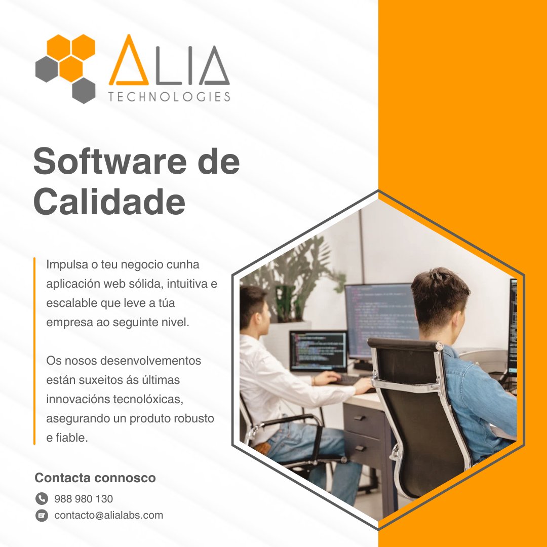 aliatechs's tweet image. Os nosos desenvolvementos están suxeitos ás últimas innovacións tecnolóxicas, asegurando un produto robusto e fiable.

🟧  Software de Calidade
🟧  Adaptabilidade Total
🟧  Metodoloxía Exhaustiva

#aliatechnologies #alia #SoftwareEmpresarial #galicia #software #aplicacionsweb