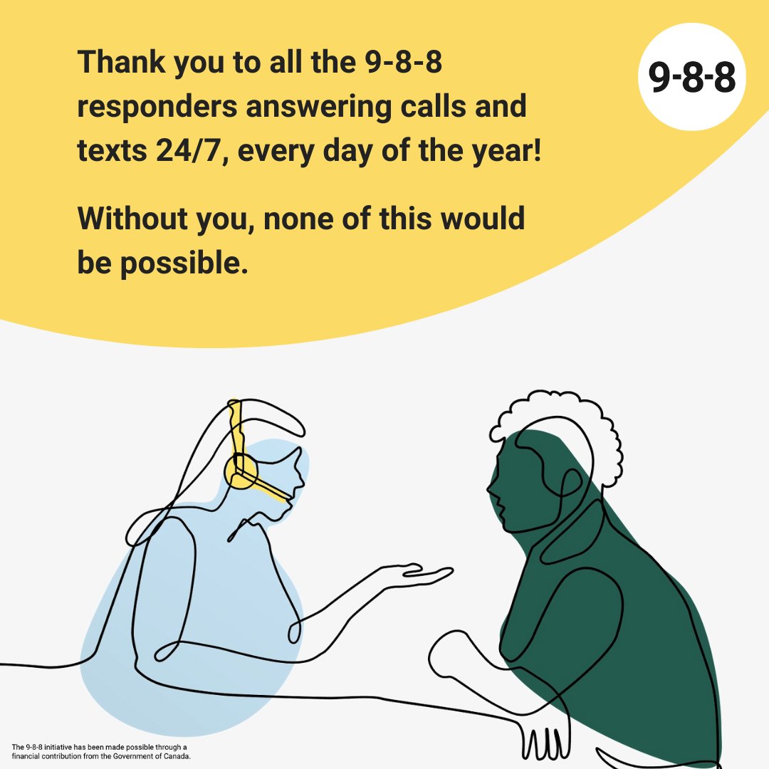 On #WorldSuicidePreventionDay, a huge THANK YOU to all the amazing responders, supervisors and other staff across the country who make 9-8-8 possible! Thanks to you, we’re able to provide life-saving support to people facing their most challenging moments. #988Canada #WSPD2024