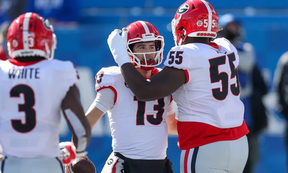 #AGTG WOW!!!! Blessed to receive an offer from <a href="/GeorgiaFootball/">Georgia Football</a>   <a href="/SSearels/">Stacy Searels</a> <a href="/StanfordGerry/">Gerry Stanford</a> <a href="/mcbseth51/">Seth McBride</a>