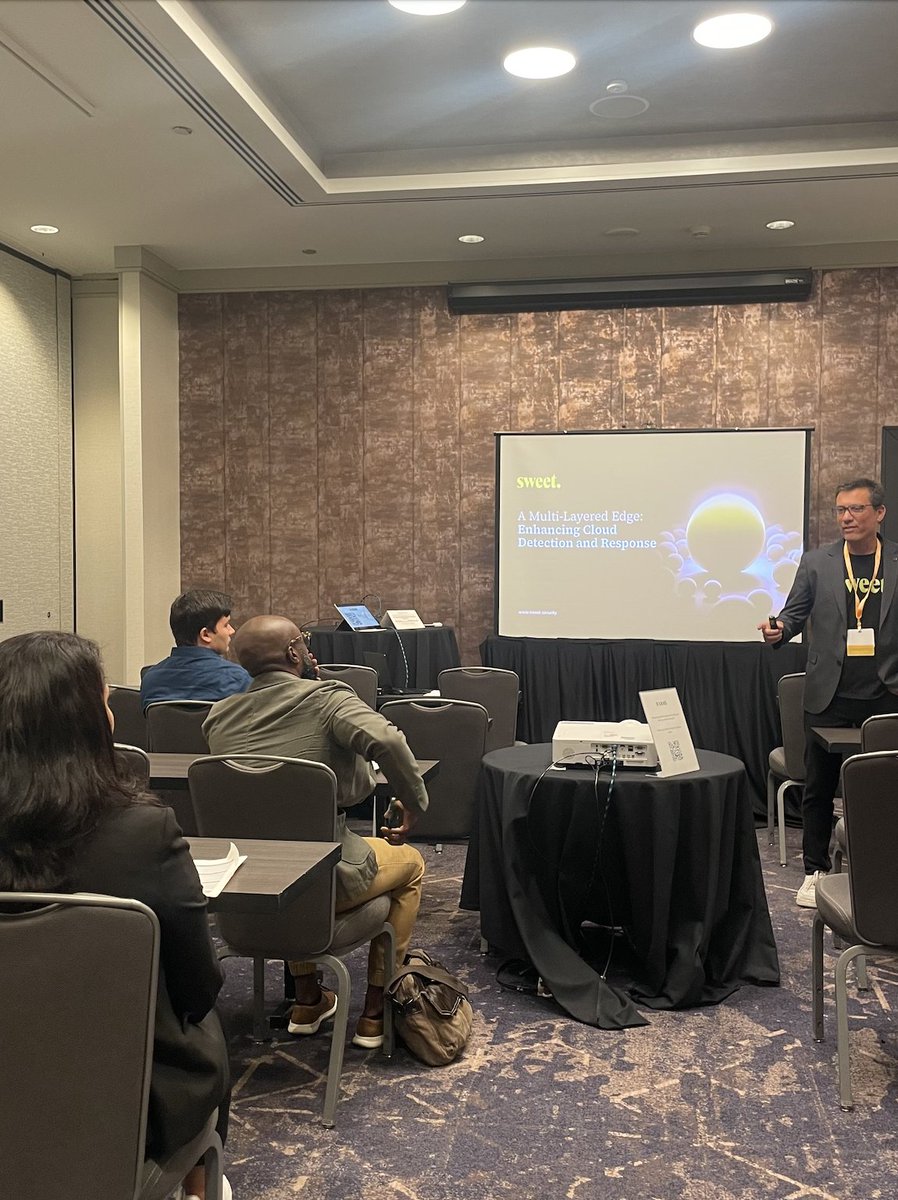 Sweet_cloud_sec's tweet photo. IANS DC is in full swing! It’s been great meeting so many of you and exploring how cloud runtime security keeps your systems safe by stopping threats in real-time. We’re looking forward to more great conversations today!
#IANS #CloudRuntime #CloudSecurity #SweetSecurity https://t.co/AMTYV4BdOD