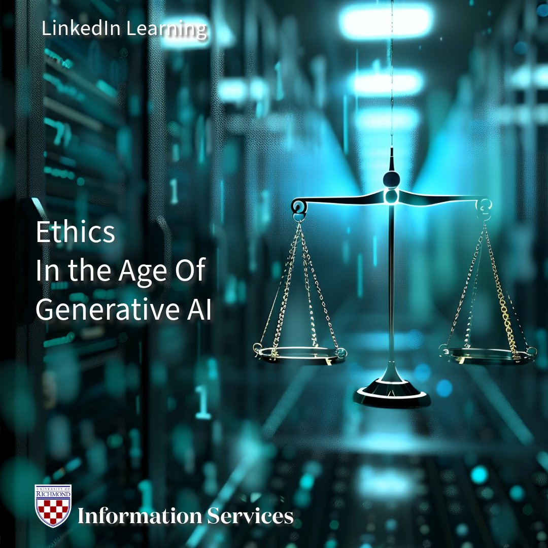 Get a solid introduction to the ethical concerns around generative AI, then learn how to use a framework of ethical analysis to address these concerns. 

Course Duration: 39 minutes
Course Link: sl.richmond.edu/ua