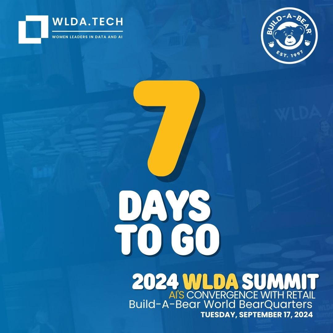 🚨 Only 7 days left until the Women Leaders in Data &amp; AI event! 🚨 If you're somewhere in Missouri and passionate about the future of AI and data, this is the space you’ve been waiting for! 👉 Register now and secure your spot before it’s too late! wlda.tech