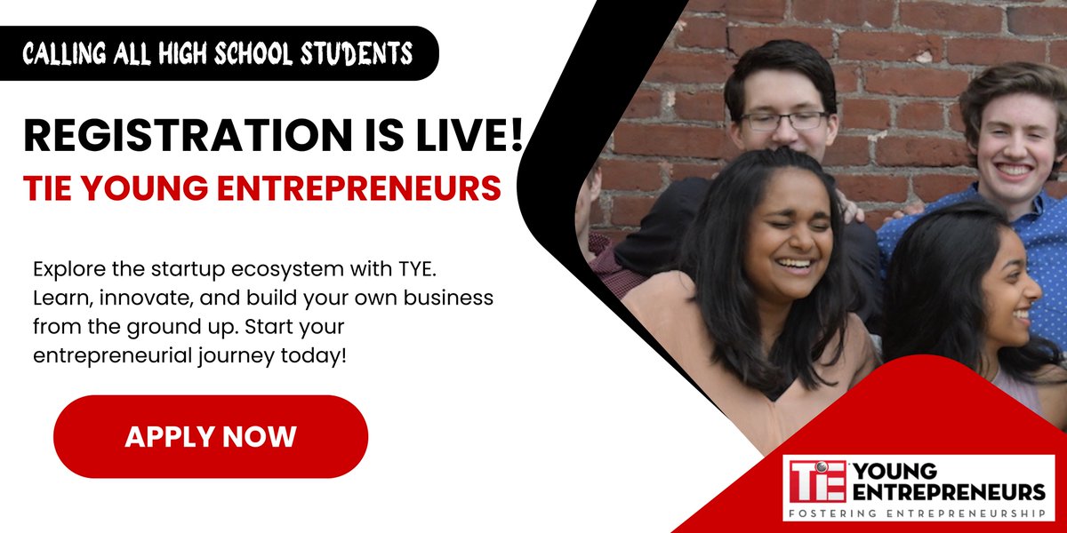 🚀 Calling all high school innovators! Join the TYE 2024-2025 Program to develop business skills, connect with mentors, and compete for cash prizes! Don’t miss out!

Apply today: forms.gle/VHmzRxe3FLJJbG…

#YouthEntrepreneurship #STEM #HighSchool #FutureLeaders