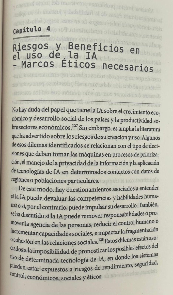 Gabriela Ramos (@gabramosp) on Twitter photo 💡Recomiendo el libro ‘IA más allá de los algoritmos’ de <a href="/Vicmunro/">Victor Munoz</a>, quien ha sido un aliado de <a href="/UNESCO/">UNESCO 🏛️ #Education #Sciences #Culture 🇺🇳</a> en la construcción de los Marcos Éticos. #EthicalAI
➡️ En el capitulo 4 podrán ver la importancia de los mismos en la implementación de una #IA ética y segura 👏 💡Recomiendo el libro ‘IA más allá de los algoritmos’ de <a href="/Vicmunro/">Victor Munoz</a>, quien ha sido un aliado de <a href="/UNESCO/">UNESCO 🏛️ #Education #Sciences #Culture 🇺🇳</a> en la construcción de los Marcos Éticos. #EthicalAI
➡️ En el capitulo 4 podrán ver la importancia de los mismos en la implementación de una #IA ética y segura 👏