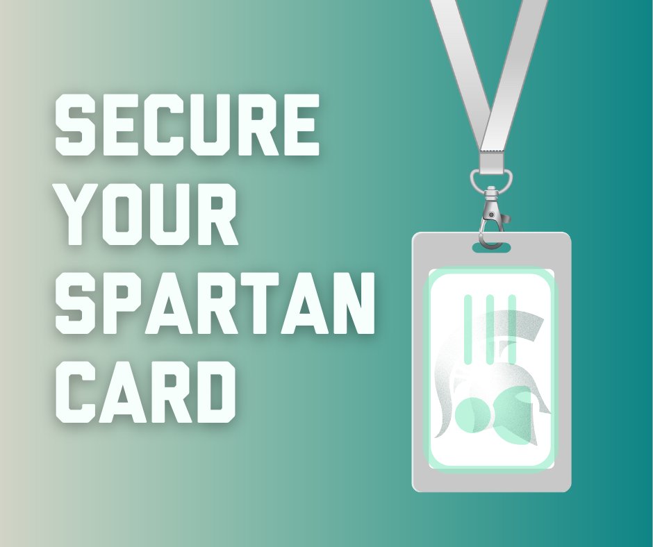 TechAtMSU's tweet photo. Your Spartan Card is your key to campus. Keep it secure to protect your identity and out of the hands of scammers. Read more at https://t.co/IaFps98mgI https://t.co/m11D5RmRhu