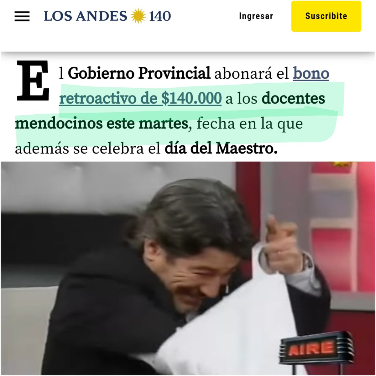 Buscando en el BNA+ el bono de $140mil que según la prensa se paga este martes día del maestro...