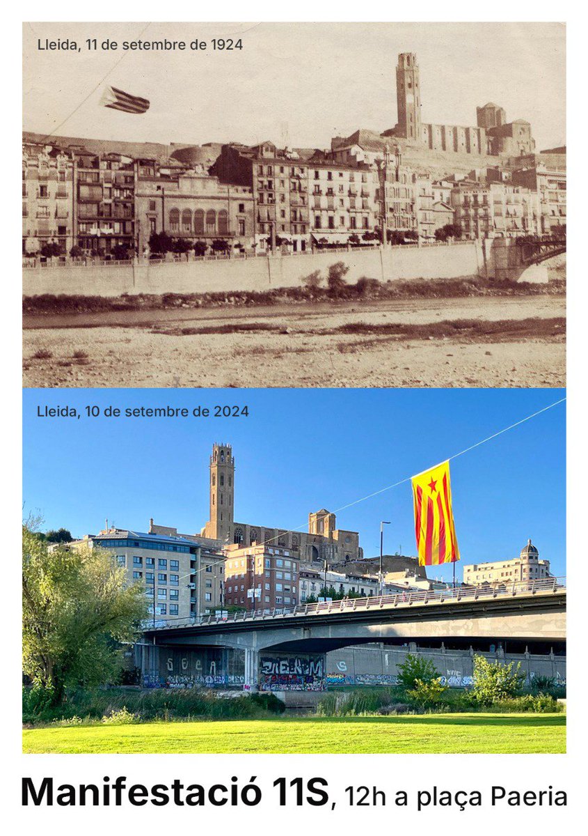 EndavantPonent's tweet image. 100 anys després, seguim sent un poble disposat a escriure la seva pròpia història ✊

Demà, #11S2024, #FemHoPossible:

📢 12h MANIFESTACIÓ 
📍 Pl. Paeria. Lleida
