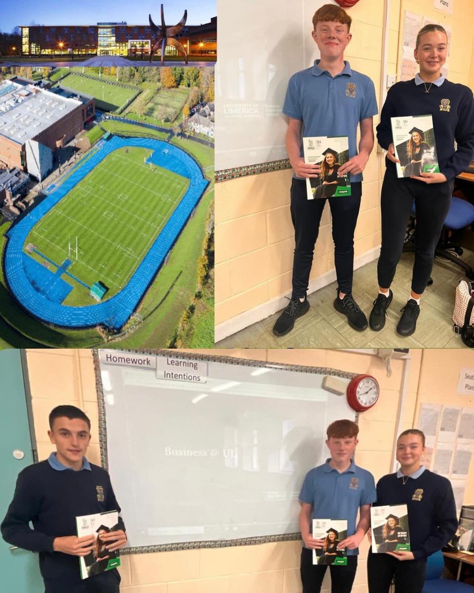 Elaine Mullane from the University of Limerick visited our TY, 5th and 6th year students today to speak about the business degrees they offer, their course requirements, the campus facilities, and different routes into UL courses 🎓🏫