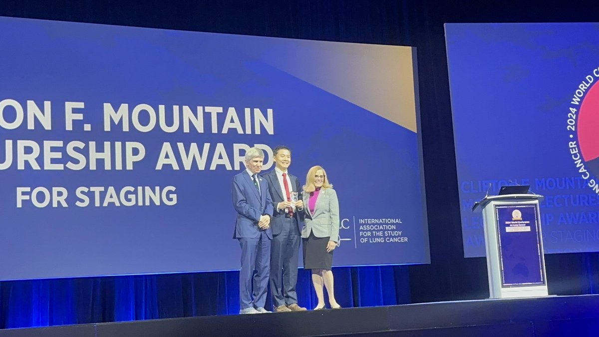 Our team at ALCSI is so incredibly proud to see Dr. Yang <a href="/ChiFuJeffYang/">Jeff Yang MD FACS</a> honored with the Clifton F. Mountain Lectureship Award for Staging <a href="/IASLC/">IASLC</a> #WCLC24! His dedication to advancing #screening inspires us daily and we feel so fortunate to learn from Dr. Yang every single day! 👏