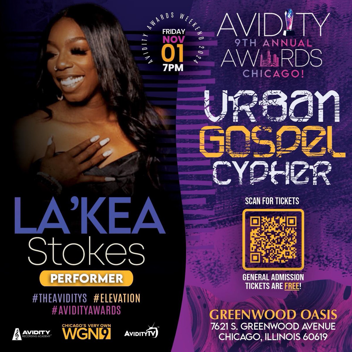 Avidity Recording Academy @1ARANation introduces our FIRST “Urban Gospel Cypher!” 

We look forward to welcoming <a href="/Lakeastokes1/">Ava Russell</a>, who will be one of the Urban Gospel Cypher performers at the 9th Annual @AvidityAwards ceremony and television taping, airing December 15th on WGN-TV!