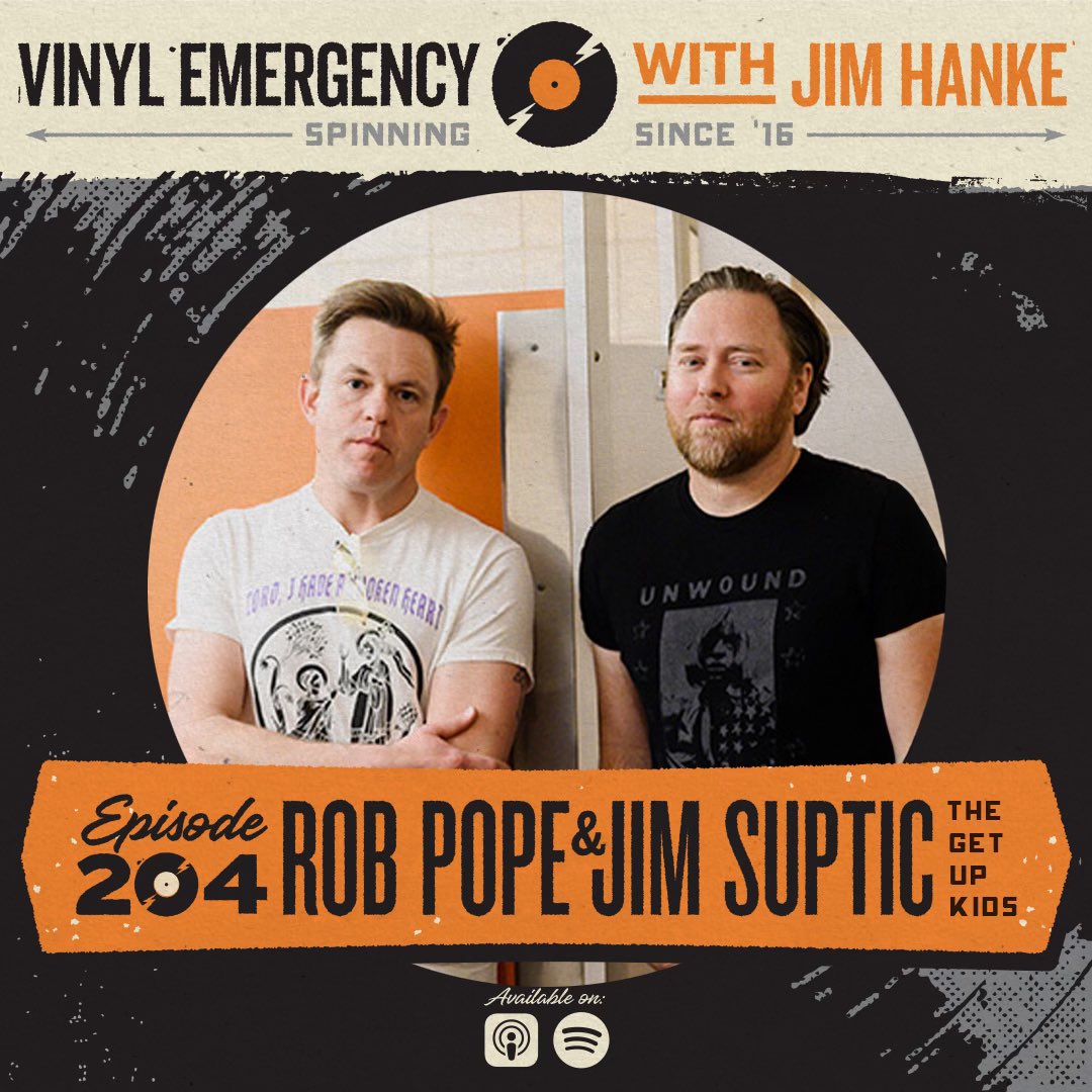 Vinyl Emergency Podcast (@vinylemergency) on Twitter photo ⚡️🎧 NEW EPISODE: Rob and Jim from <a href="/thegetupkids/">The Get Up Kids</a> on 25 years of their landmark LP, Something to Write Home About. 2LP remastered reissue from <a href="/Polyvinyl/">Polyvinyl Record Co.</a> drops 9/20.
Listen here or wherever podcasts are! podcasts.apple.com/us/podcast/vin… ⚡️🎧 NEW EPISODE: Rob and Jim from <a href="/thegetupkids/">The Get Up Kids</a> on 25 years of their landmark LP, Something to Write Home About. 2LP remastered reissue from <a href="/Polyvinyl/">Polyvinyl Record Co.</a> drops 9/20.
Listen here or wherever podcasts are! podcasts.apple.com/us/podcast/vin…