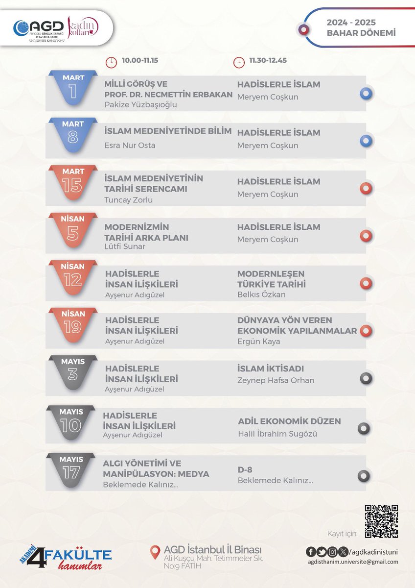 2024-2025 Akademi 4 Fakülte Eğitimlerimiz Başlıyor 📢

Kayıt Formu: forms.gle/TmuYtGFSz42DHp…
