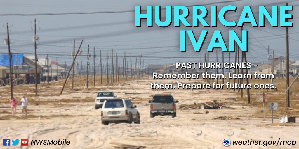 AlanSealls's tweet photo. 20 years ago, this morning, we faced the outcome of historic Hurricane Ivan, on the northern Gulf Coast #alabama #florida https://t.co/xIda3mon2h Of course, this is also the 4th anniversary of Hurricane Sally striking the same area. https://t.co/MvpRElsvLJ