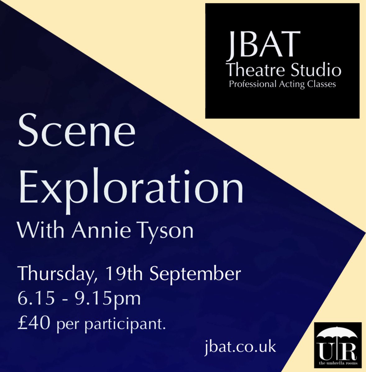Explore a scene of your own choosing in depth and detail, in a relaxed, creative and rigorous class working with one of the UK’s most experienced teacher / directors. Class limited to three couples in order for everyone to receive the fullest attention.