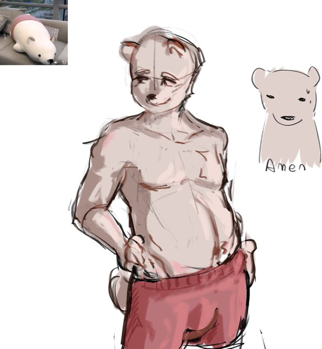 _Spicy_Alex's tweet photo. lo tenia que dibujar :b amen  #bear #art #inlustration #furry https://t.co/8sC08tvCLS
