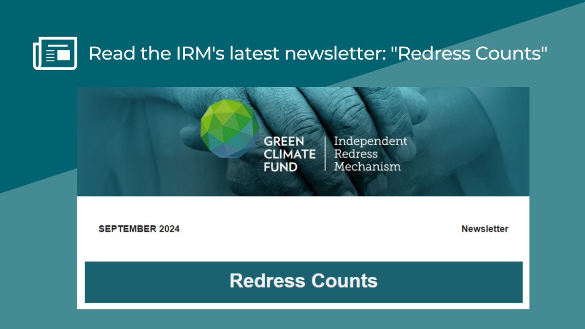 Independent Redress Mechanism, Green Climate Fund tweet media