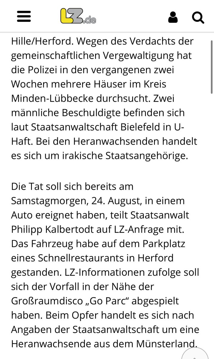 GD_Lippe's tweet photo. #Iraker und #Syrer begehen #Gruppenvergewaltigung vorm #GoParc in #Herford!

Wie viele Frauen sollen noch vergewaltigt werden, bis diese bösartige Politik endlich gestoppt wird?

Grenzkontrollen reichen nicht. #Remigration - Jetzt! https://t.co/ZD9eOTySXO