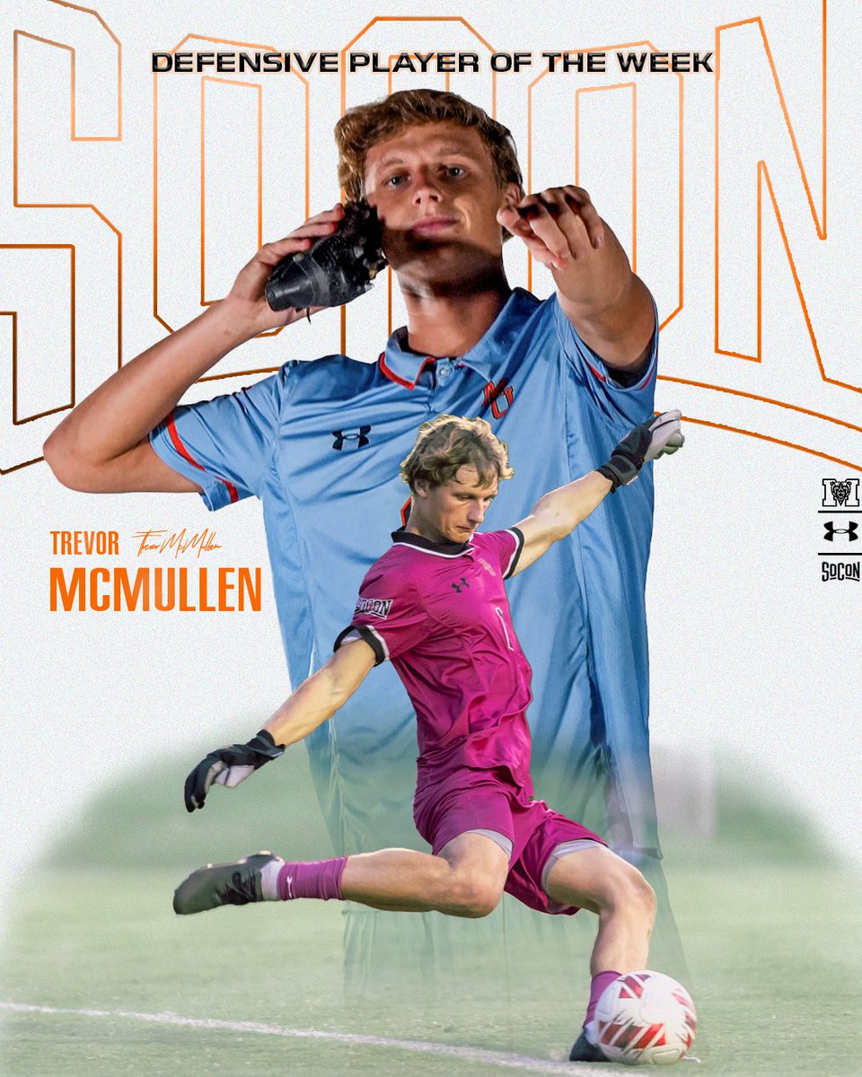 Mercer_MSoccer's tweet photo. Back-to-back 😤

Sekou Agard (2 goals) and Trevor McMullen (2 clean sheets) have been named SoCon Players of the Week for the second week in a row!

🗞️: https://t.co/mr72r48fFn

#RoarTogether https://t.co/P77uOnNmDa