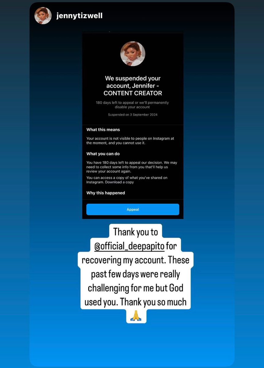 Congratulations on your account recovery <a href="/jennytizwell/">Tiz</a>