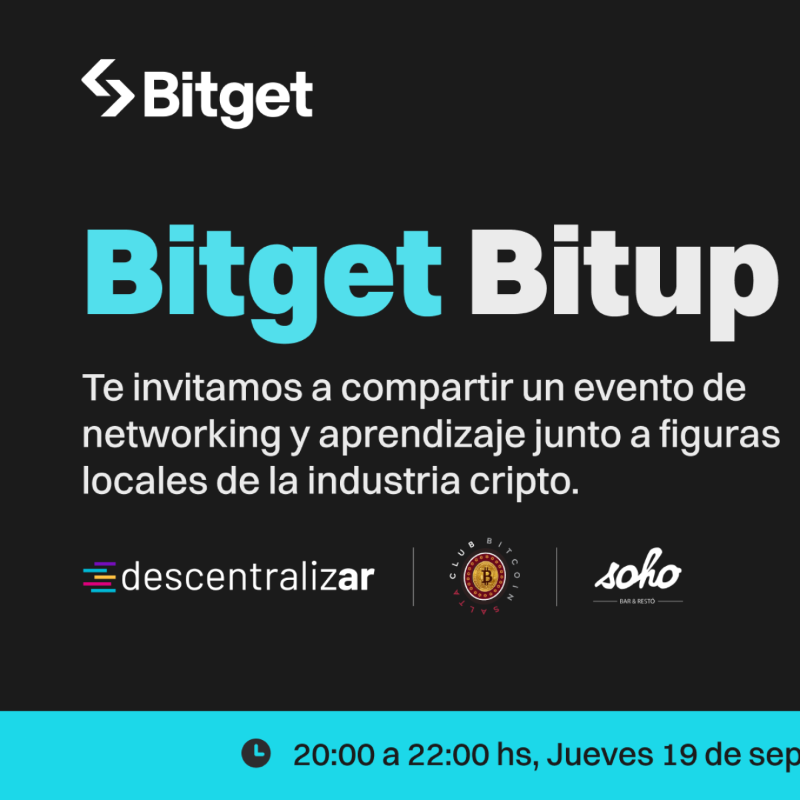BitgetES's tweet photo. Atención #Argentina! Llegamos a #Salta con un nuevo #Bitget #Bitup #Meetup junto a @BitcoinAR en el marco de #descentralizAR
¡Últimos lugares disponibles!
📍Jueves 19 de septiembre desde las 20 h en Soho Bar&Resto, #Salta Capital
📌No te lo pierdas
👇