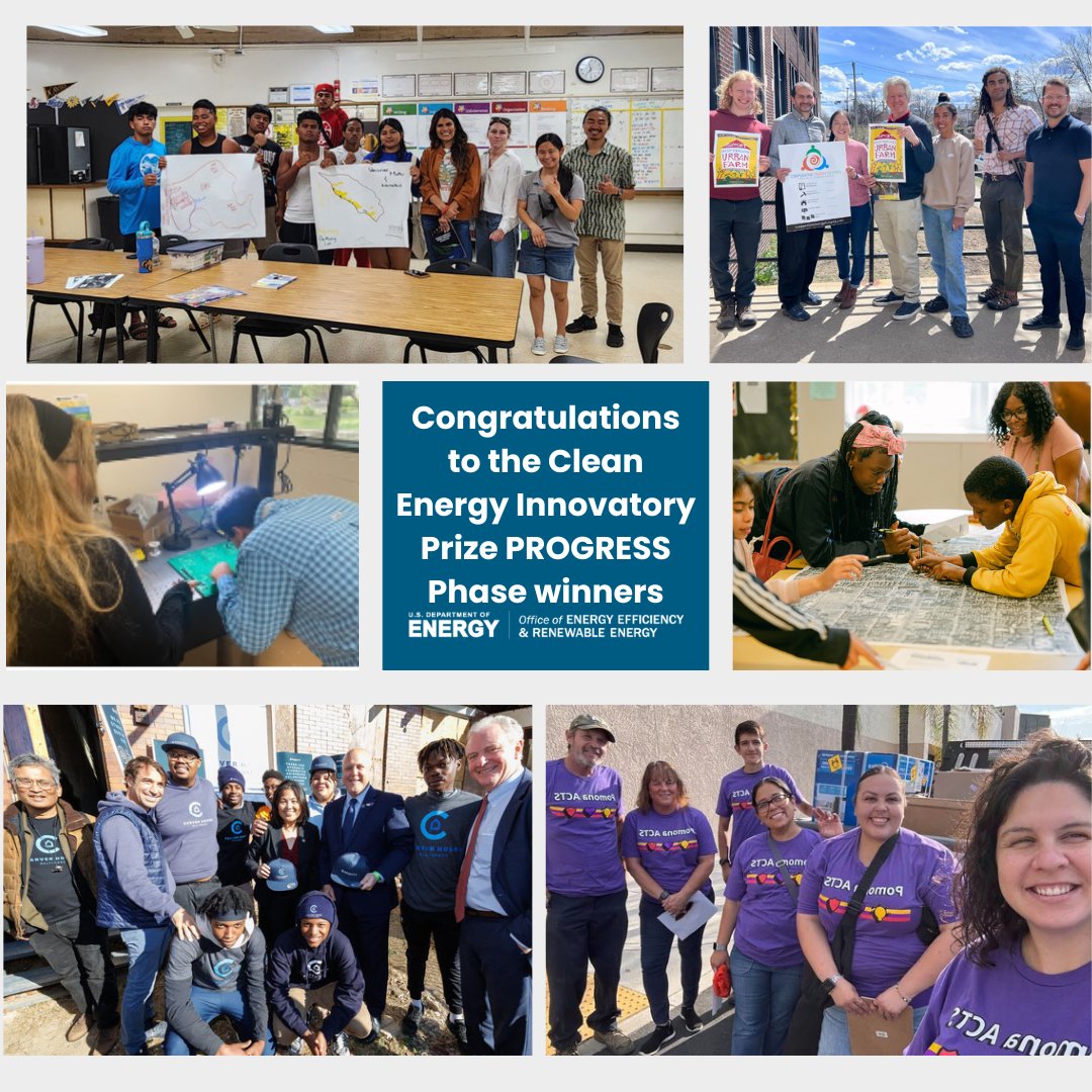 DOECMEI's tweet photo. 🏆 10 teams from the Manufacturing Ecosystem Track will receive funds for projects that support historically underserved communities and organizations. All teams will further #CleanEnergyManufacturing innovation! Check out the winners: https://t.co/8fKzmLkrnV https://t.co/3IXtyJs1hD