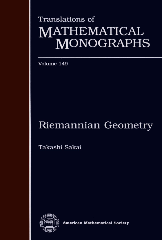 DiracGhost's tweet photo. If you were ever in need of more reference texts on Riemannian Geometry, why not get yourself Sakai and Petersen work on the subject?

If you can only get one, they're both excellent! https://t.co/SlBKq3FosS