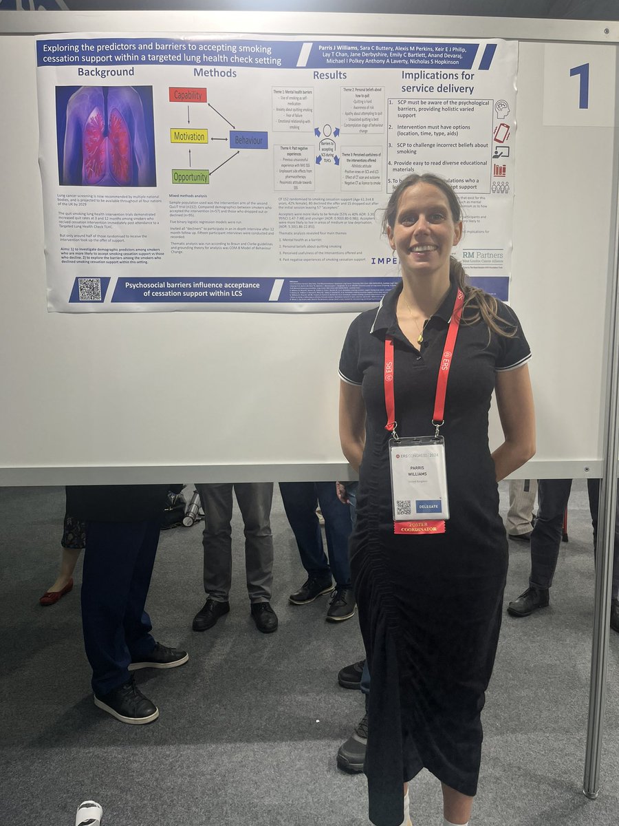 Reflecting on a successful #ERSCongress. Presenting our important work on COPD and smoking cessation in TLHC <a href="/ImperialNHLI/">NHLI</a> <a href="/RBandH/">Royal Brompton and Harefield</a> 🫁