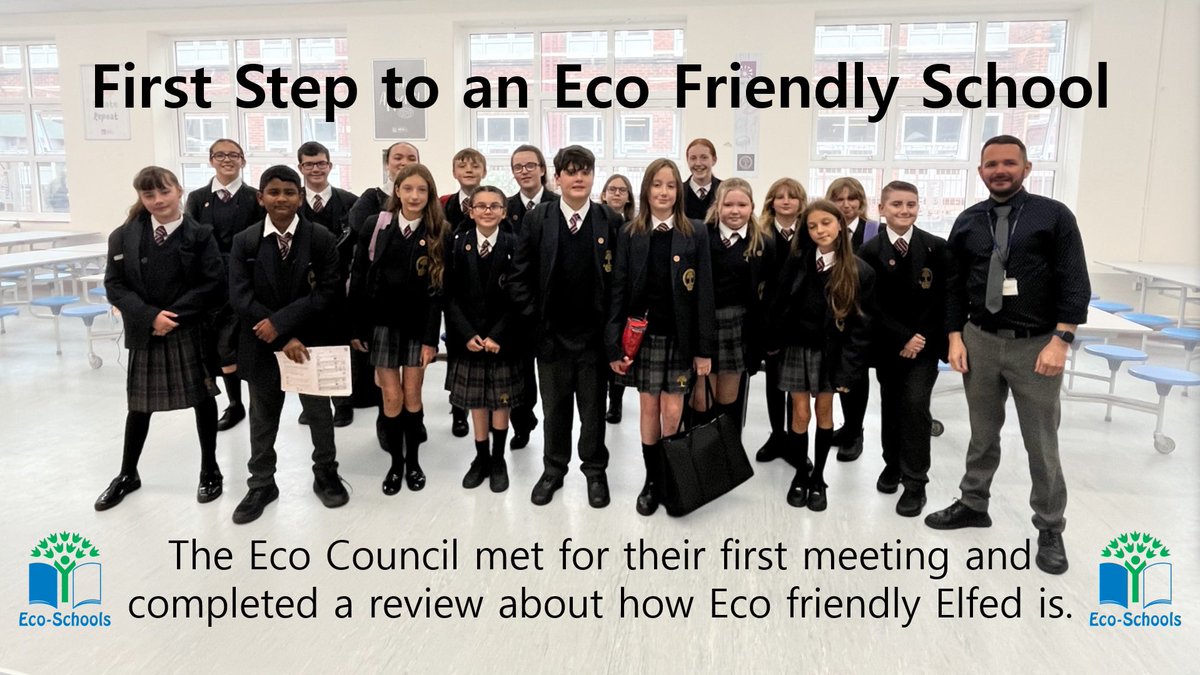 Elfed’s Eco Council had a great first meeting this morning and have started our journey towards gaining an Eco Schools Award with Keep Wales Tidy.

If you are interested in joining the Eco Council and helping make Elfed more eco friendly, please see Mr Breeze.