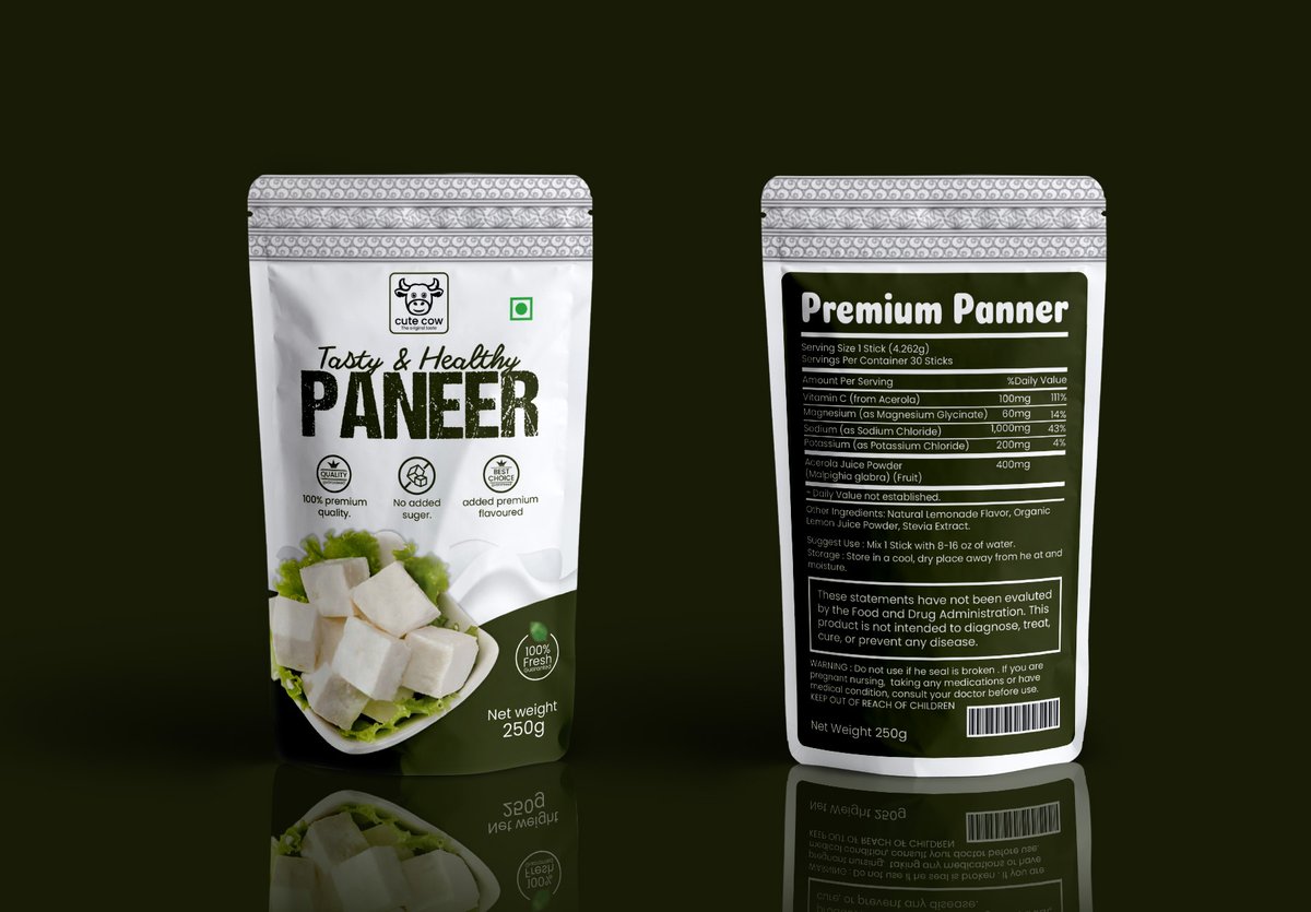 kkrabeyabosri's tweet image. Paneer pouch packaging design
#design
#pouch
#pouchdesign
#label
#labeldesign
#GraphicDesign 
#packagingdesign
#Packaging 
#Designers