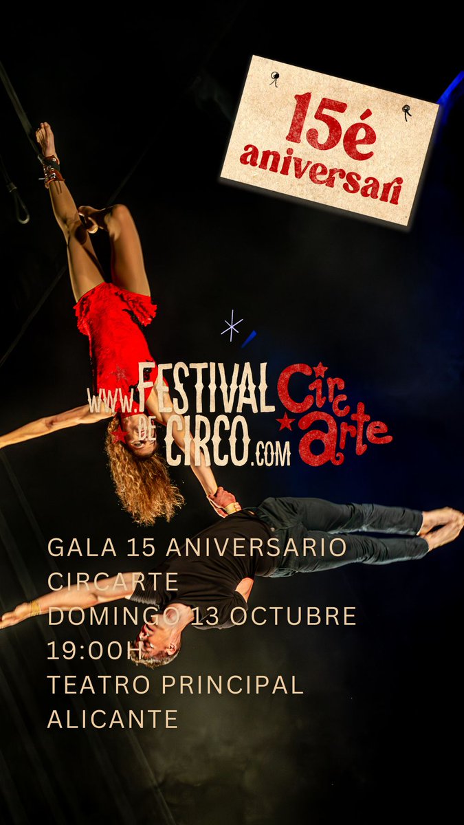 Estamos de aniversario y lo vamos a celebrar con una gala reencuentro de artistas que ya pasaron por ediciones anteriores del Festival.

📍 13 Oct 2024
🕑 19:00
🏫 Teatro Principal
👥 todos los públicos

Un acto para celebrar la nostalgia del pasado y brindar por el presente.