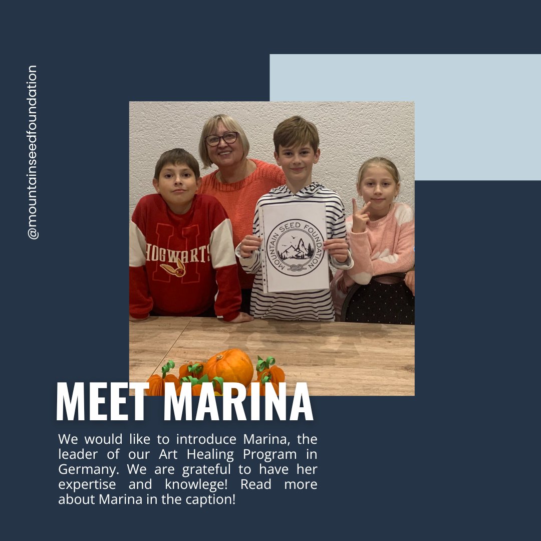 Marina is from Chernivtsi. She has a masters degree in psychology. She worked as a psychologist in a private firm, which she later ran. Marina lives in Germany, &amp; now runs art therapy programs for MSF. Thank you Marina for being part of our team! 💛💙

#arttherapy #supportukraine